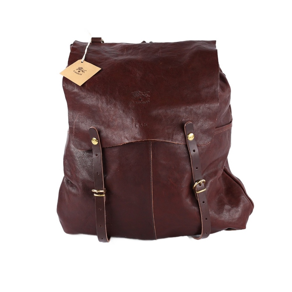 Il Bisonte Brown Leather Backpack